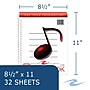 Roaring Spring Paper Products Music Composition Notebook, 11" x 8.5", 32 Sheets, White (15009)~#|#~A01354A2-CBD0-47E7-BB54368276113F33_sc7