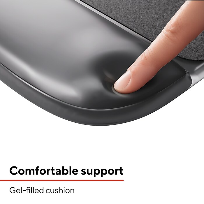 Staples TECH Gel Non-Skid Mouse Pad/Wrist Rest Combo, Black