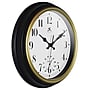 Infinity Instruments Classic Gold Trim Indoor/Outdoor Wall Clock, 12"Dia. (20304BG-4553)~#|#~A017CE5C-C33E-4116-913A6B53F01A45AD_sc7