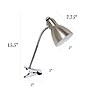 Simple Designs Adjustable Clip Light LED Desk Lamp, 15.50", Brushed Nickel (LD2016-BSN)~#|#~A0196112-857D-47CA-A81F71772CC37EE9_sc7