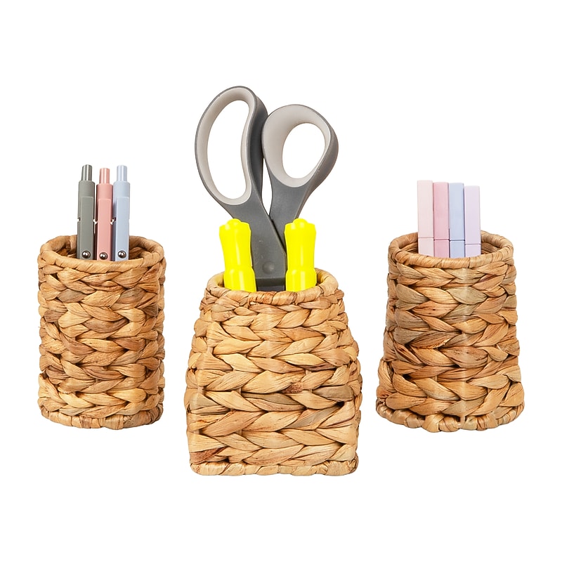 Mind Reader Pen Holder, Brown, 3/Set (PENRAT3-BRN) image 1