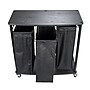 Household Essentials 3-Section Rolling Laundry Sorter with Lid, Polyester, Black (HE1120)~#|#~A029FE61-0AF3-4349-AF5F72ABBFD0DFCA_sc7