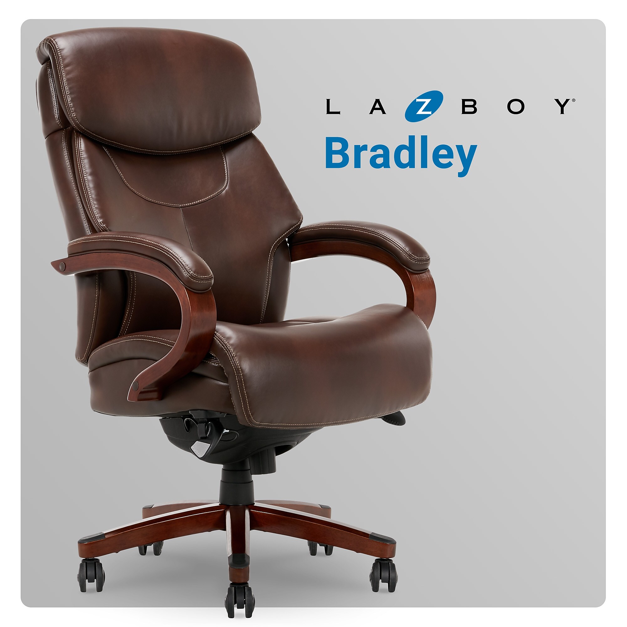 La-Z-Boy Bradley Bonded Leather Executive Chair, Roasted Chestnut (44762) Sansujyuku sansujyuku.com