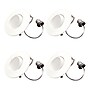 Bulbrite 9W Adjustable 4" Integrated LED Gimbal Downlight with E26 Quick Connect, 3000K Soft White, 650 Lumens, 4/Pack~#|#~A0321D46-AA04-4AB8-AA3198BCEF96C665_sc7