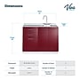 Viva Comfort 36.75'' H x 42" L Medical Cabinet with Right Sink, 2-Doors, 3-Drawers, Claret (902BASE42RSCL)~#|#~A0328B04-44CA-4B79-A012A2420E308D15_sc7