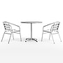 Flash Furniture Lila Indoor-Outdoor 31.5'' Round Table Set with 2 Slat Back Chairs, Aluminum (TLH32RD017BCHR2)~#|#~A03712B4-BB0C-4ACD-9CE99EAE2C6F507C_sc7