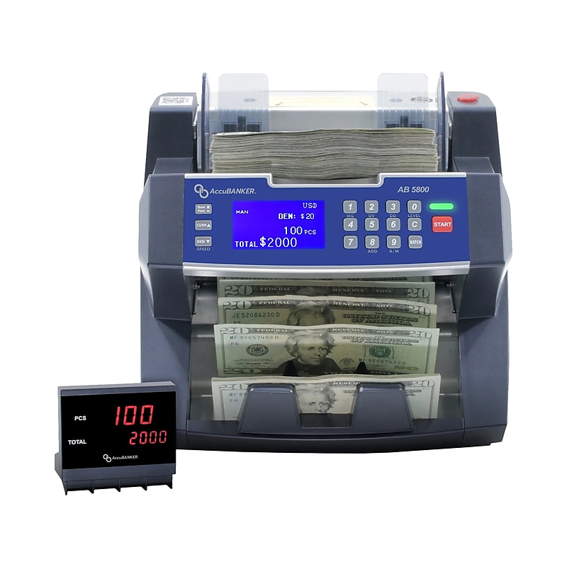 AccuBANKER Bank-Grade Bill Counter, Blue/Gray (AB5800) image 1