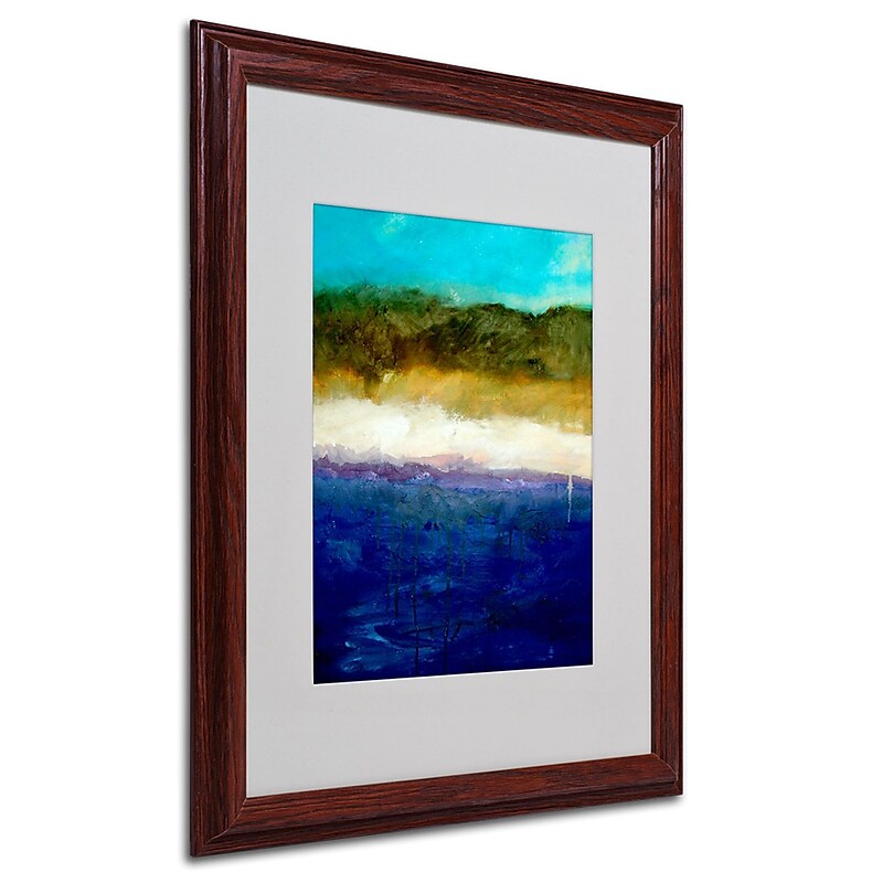 Michelle Calkins 'Abstract Dunes Study' Framed Matted Art - 16x20 Inches - Wood Frame image 1