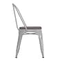 Flash Furniture Perry Indoor-Outdoor Stackable Chair, White with Gray Seat (CH31230WHPL1G)~#|#~A045C778-D2A6-4233-BC2BBFF25C506D7B_sc7