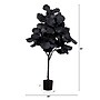 Nearly Natural Artificial Halloween Black Fiddle Leaf Tree, 4' (T5146)~#|#~A04649E4-F404-4A23-B3CC3846763E559D_sc7