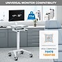 Mount-It! MedHub Mobile Medical Cart Workstation with Monitor Mount and Locking Caster Wheels, White/Grey (MI-16015)~#|#~A04F978F-E55C-40D7-BB57ADD610D485CC_sc7