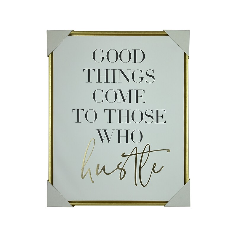 Enchante Good Things Come To Those Who Hustle, Canvas, 16" x 20" (H4823A GLD) image 1