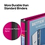 Staples Heavy Duty 1" 3-Ring Better Binder, D-Ring, Pink (ST55843-CC)~#|#~A053EE38-6F9B-429A-A7B1B1923EA0D0C3_sc7
