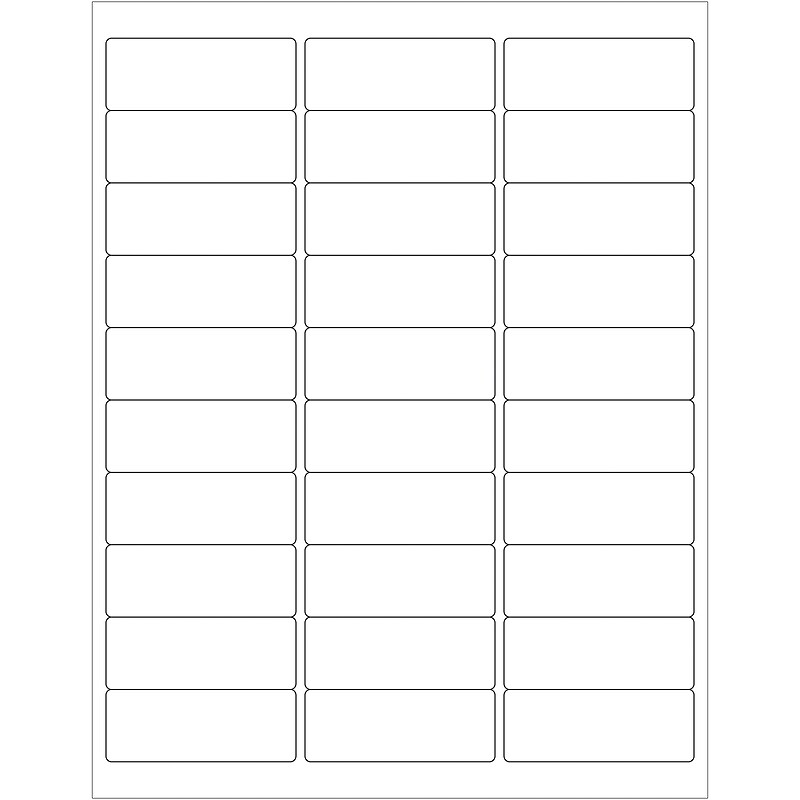 Tape Logic Laser/Inkjet Address Rectangle Labels, 2 5/8" x 1", White, 3000/Carton (LL262) image 1