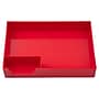 JAM Paper Half Desk Stackable Front Loading Letter Tray, Red Plastic (344TRE)~#|#~A0565005-94A6-4365-B7ABF5F741E9E37D_sc7