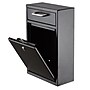 AdirOffice Steel Large Wall Mounted Drop Box Interoffice Mailbox, Key Lock, Black (631-04-BLK-PKG)~#|#~A05AB966-F487-4C3C-85232F6AE61FB793_sc7