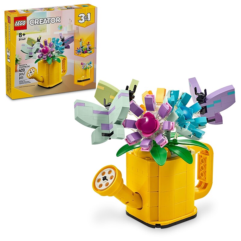LEGO Creator Flowers in Watering Can 3-In-1, 420 Pieces (31149) image 1