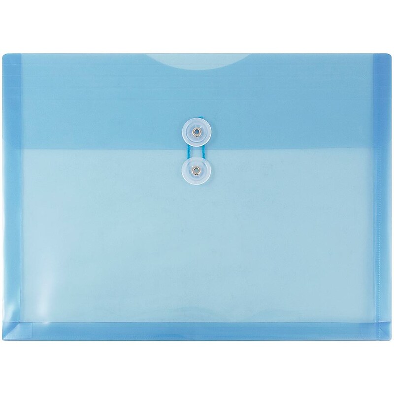 JAM Paper Premium Plastic Document File, Letter, Blue, 3/Pack (218B1BUX3) image 1