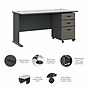 Bush Business Furniture Cubix 60W Desk with Mobile File Cabinet, Slate/White Spectrum (SRA003SLSU)~#|#~A06C3200-16B2-48E4-A9596432F43A6D99_sc7
