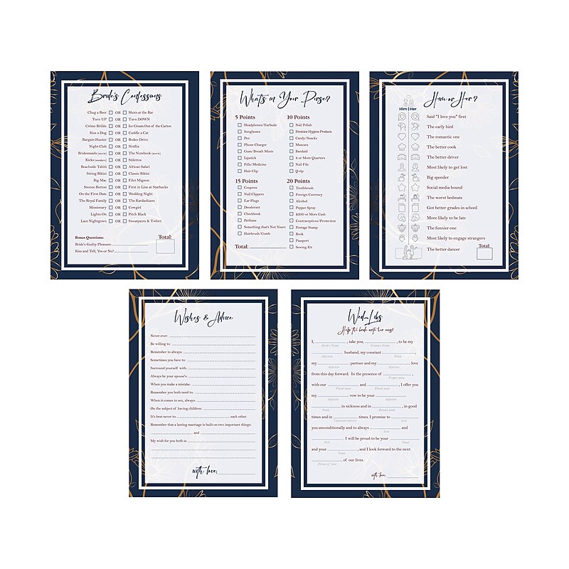 Better Office Bridal Shower Game Cards, 50 Cards/Game, 5 Games/Pack (00710-250PK) image 1