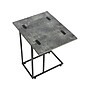 Household Essentials Jamestown 12"W x 19"D Laminate Side Table, Rustic Slate Concrete/Black (8249-1)~#|#~A07C4AD3-65F1-44AC-9A09CAC89B95220D_sc7