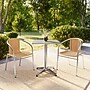 Flash Furniture Lila Indoor-Outdoor Table Set with 2 Chairs, 23.5" x 23.5", Aluminum/Beige (TLH24SQ020BGCH2)~#|#~A07FC9AC-E69A-4967-84E6D329D2B5F4CB_sc7
