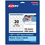 Avery Laser/Inkjet Decorative Edge Multipurpose Labels, 1-5/8" x 1-5/8", Clear, 2000/Box (94110)~#|#~A083CD14-CB12-4DFE-B33A97FABC566FD6_sc7