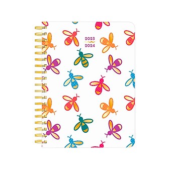 2023-2024 Plato Busy Bees 6" x 7.75" Academic & Calendar Weekly Planner, Paperboard Cover, Multicolor (9781975457402)