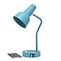 Simple Designs Sleek Essentials LED Desk Lamp, 15.2", with USB Ports, Cyan Blue (LD1072-CYN)~#|#~A086241B-8C0D-44B8-BA42F9DE90AE7F45_sc7
