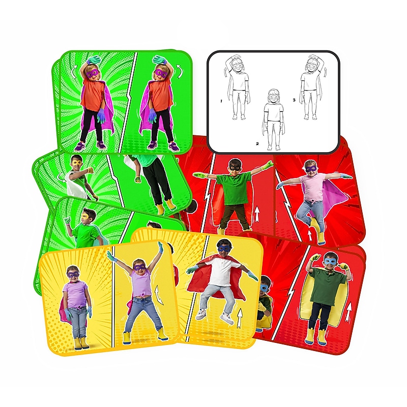 Roylco Super Hero Exercise Cards, 16/Set (R-62020) image 1