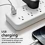 Philips Adapter Spaced 7-Outlet Surge Protector with USB Charging, 1500J,  6 ft. Braided Cord, White (SPP3983W/37-T1)~#|#~A0972EEB-0D60-476A-973E9851E66AD534_sc7