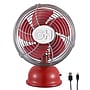 Good Housekeeping Retro 5" Oscillating Desk Fan, Red (92527)~#|#~A098CBE0-CA9A-4D1E-96A1479280E2F9CB_sc7