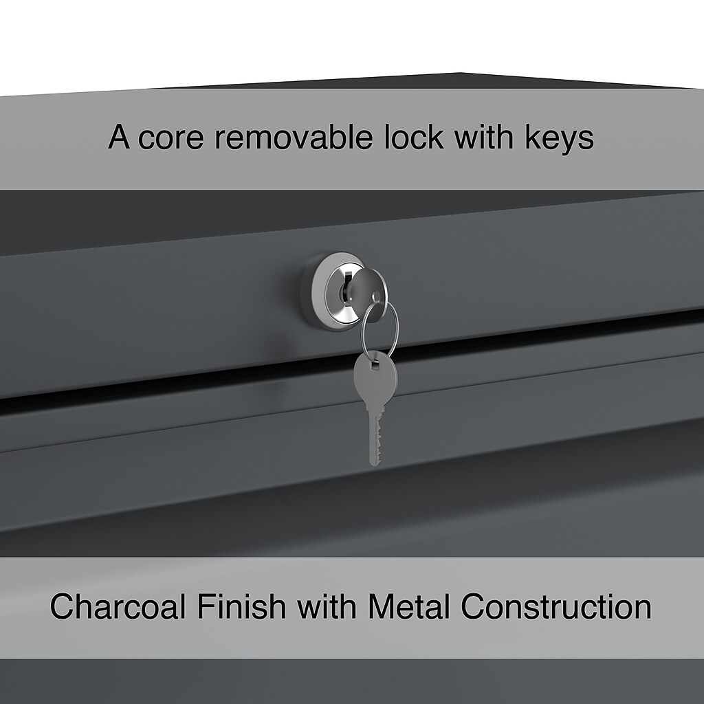 Lock with key on top drawer