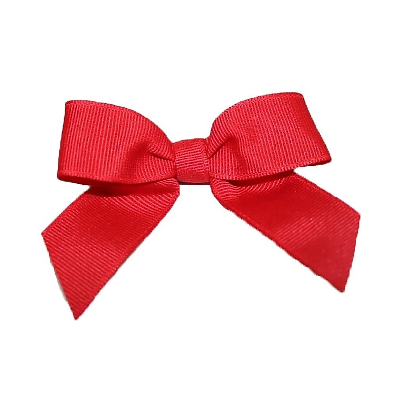 JAM Paper Grosgrain Bows, Red Grosgrain, 100/pack (52640349274) image 1