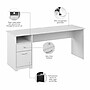 Bush Furniture Cabot 72"W Computer Desk with Drawers, White (WC31972)~#|#~A09C4DCF-5420-41BE-B0E8F61EC9CC2313_sc7
