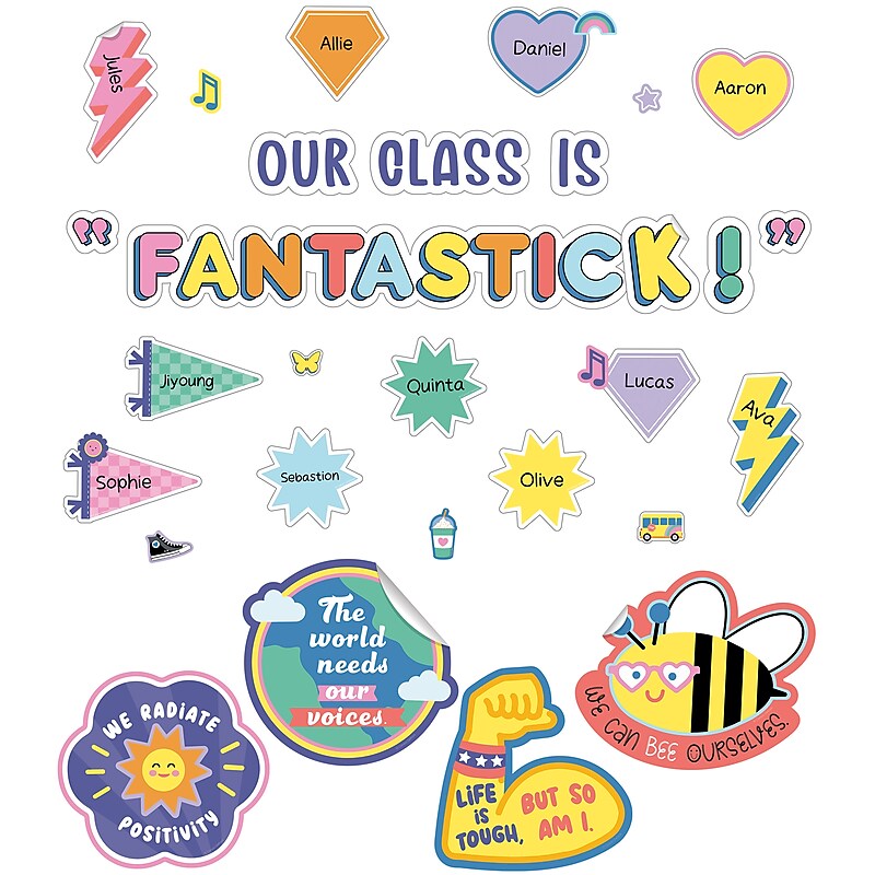 Carson Dellosa Education We Stick Together Our Class is Fantastic Bulletin Board Set, 79/Pack (110585) image 1