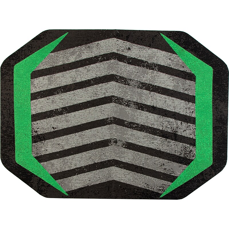 Anji Mountain Rug'd Prizm Green Carpet & Hard Floor Chair Mat, 36" x 48", Gray/Green (AMB9106) image 1