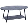 Household Essentials Jamestown 39"W x 23"D Laminate Coffee Table, Rustic Slate Concrete/Black (8147-1)~#|#~A0A29440-33F8-48DD-9D0E06152FDBAA73_sc7