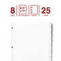 Staples Print & Apply Label Dividers, 8 Tabs, White, 25 Sets (ST63054)~#|#~A0A2C86F-BCCA-4D0B-8BFAA3037713DC7E_sc7