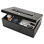 Excello Brands Steel Cash Box with Key Lock, 1 Compartment, Black (CHBX-6124-KY)~#|#~A0A51133-0319-4A03-A9254E16C6991B18_sc7