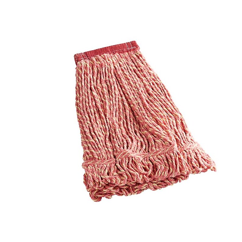 Rubbermaid Super Stitch Blend Mop Heads, Cotton/Synthetic, Red, Large (RCPD253RED) image 1