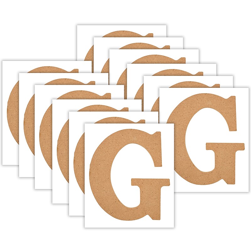 Plaid MDF Letters, 5", Brown Oxide, 12/Pack (PDE63560-12) image 1