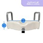 Medline Light Easy Locking Raised Toilet Seat with Arms, 5" H, 400 lb.Capacity, White (G4-602KRX1)~#|#~A0B18E72-67AB-409A-B3E7D39AE30F39F5_sc7