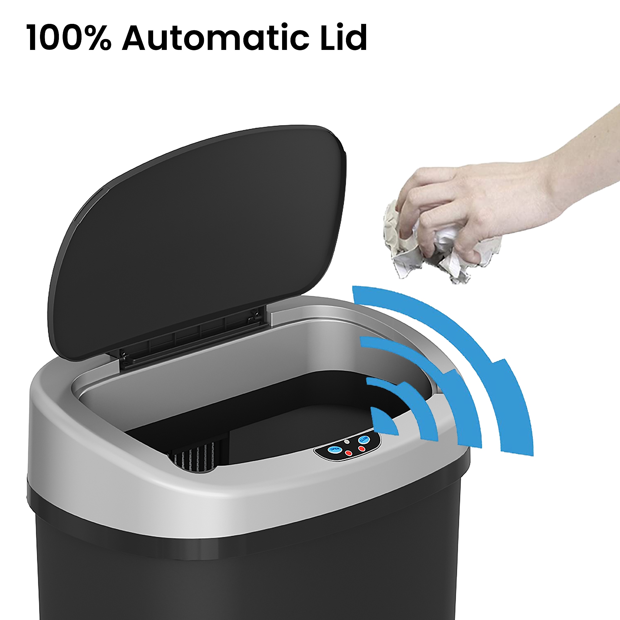 iTouchless Plastic Sensor Trash Can, 13 Gallon, Black (SPOS13B) Sansujyuku sansujyuku.com