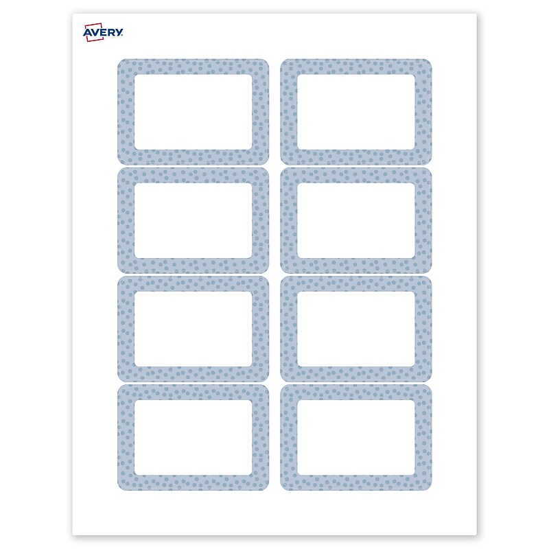 Avery Laser/Inkjet Rectangle Multipurpose Labels, 2-1/3" x 3-3/8", White, 80/Pack (S00-F8D) image 1