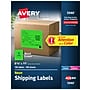 Avery Laser Shipping Labels, 8-1/2" x 11", Neon Green, 100 Labels/Box (5940)~#|#~A0B82AB2-A052-43AA-834B410D5AC1961C_sc7