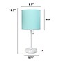 Creekwood Home Oslo 19.5" LED Table Lamp with USB Port, White Base/Aqua Shade (CWT-2011-AW)~#|#~A0BF3246-AB7E-448A-8E4D4BF66B83F274_sc7