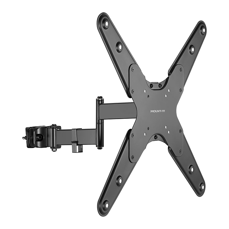 Mount-It! Full Motion TV Pole Mount for 32" to 55" TVs, Holds up to 55 lbs. Max., Black (MI-391XL) image 1