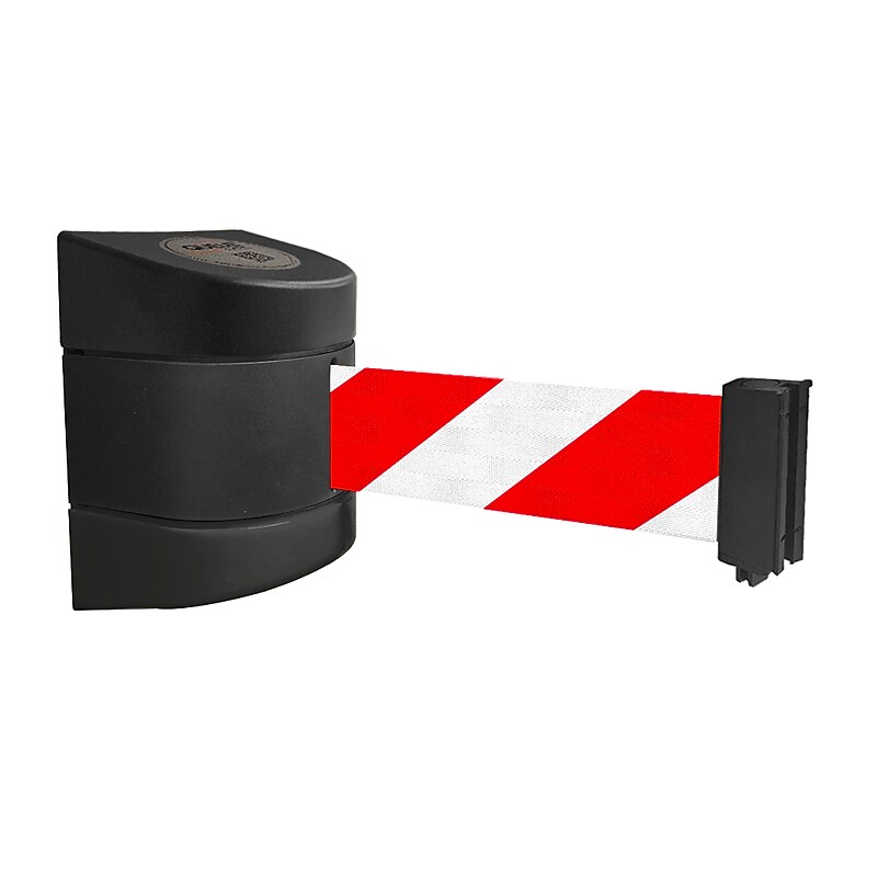 WallPro 400 Wall-Mountable 15' Retractable Belt Barrier, Red/White (WP400B-RW150) image 1