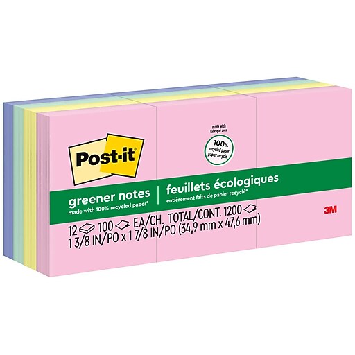 Post-it Recycled Notes, 1 3/8